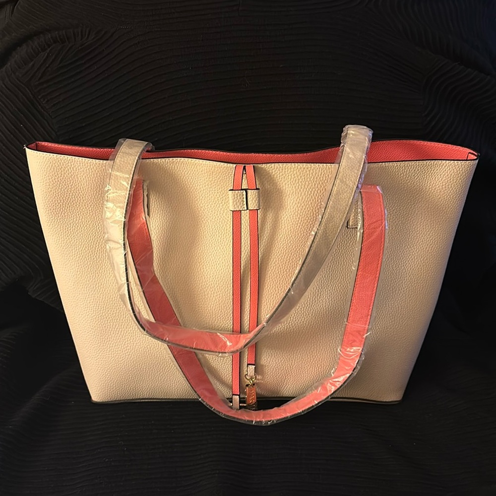 Mary Kay Cream and Rose Faux Leather Tote